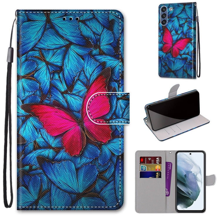 Coloured Drawing Cross Texture Horizontal Flip PU Leather Case with Holder & Card Slots & Wallet & Lanyard, For Samsung Galaxy F62 / M62, For Samsung Galaxy S21 FE