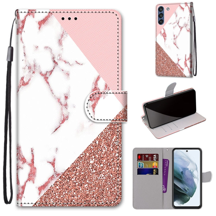 Coloured Drawing Cross Texture Horizontal Flip PU Leather Case with Holder & Card Slots & Wallet & Lanyard, For Samsung Galaxy F62 / M62, For Samsung Galaxy S21 FE
