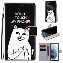 Load image into Gallery viewer, Coloured Drawing Cross Texture Horizontal Flip PU Leather Case with Holder &amp; Card Slots &amp; Wallet &amp; Lanyard, For Samsung Galaxy F62 / M62, For Samsung Galaxy S21 FE