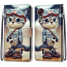 Load image into Gallery viewer, Coloured Drawing Cross Texture Horizontal Flip PU Leather Case with Holder &amp; Card Slots &amp; Wallet &amp; Lanyard, For Samsung Galaxy Xcover 5, For OPPO Realme C15 / C12 / C25 / 7i (Global)/ Narzo 20 / 30A