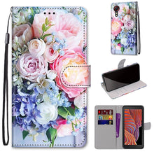 Load image into Gallery viewer, Coloured Drawing Cross Texture Horizontal Flip PU Leather Case with Holder &amp; Card Slots &amp; Wallet &amp; Lanyard, For Samsung Galaxy Xcover 5, For OPPO Realme C15 / C12 / C25 / 7i (Global)/ Narzo 20 / 30A
