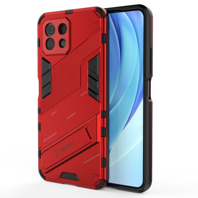 Punk Armor 2 in 1 PC + TPU Shockproof Case with Invisible Holder, For Xiaomi Mi 11 Lite