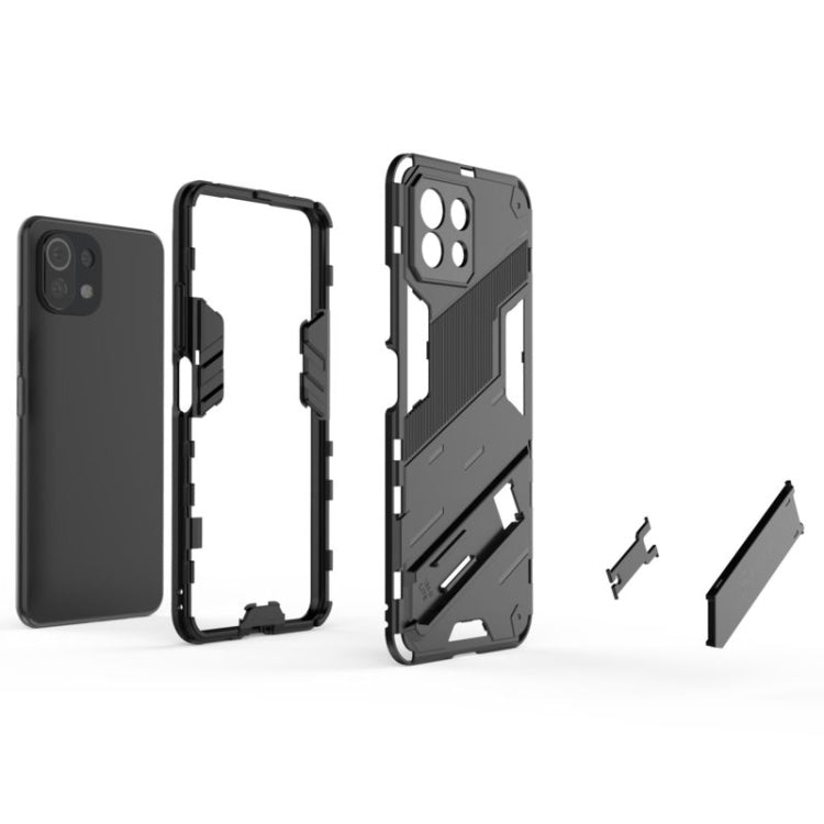 Punk Armor 2 in 1 PC + TPU Shockproof Case with Invisible Holder, For Xiaomi Mi 11 Lite