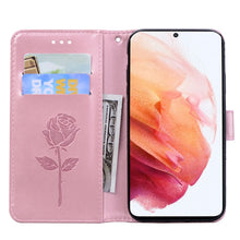 Load image into Gallery viewer, Rose Embossed Horizontal Flip PU Leather Case with Holder &amp; Card Slots &amp; Wallet, For Samsung Galaxy S21 Ultra 5G, For Samsung Galaxy S21+ 5G