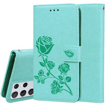 Load image into Gallery viewer, Rose Embossed Horizontal Flip PU Leather Case with Holder &amp; Card Slots &amp; Wallet, For Samsung Galaxy S21 Ultra 5G, For Samsung Galaxy S21+ 5G