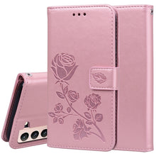 Load image into Gallery viewer, Rose Embossed Horizontal Flip PU Leather Case with Holder &amp; Card Slots &amp; Wallet, For Samsung Galaxy S21 Ultra 5G, For Samsung Galaxy S21+ 5G