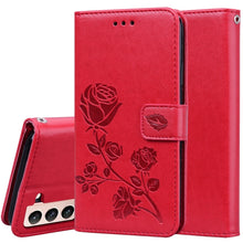 Load image into Gallery viewer, Rose Embossed Horizontal Flip PU Leather Case with Holder &amp; Card Slots &amp; Wallet, For Samsung Galaxy S21 Ultra 5G, For Samsung Galaxy S21+ 5G