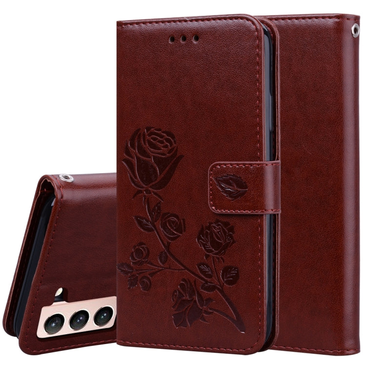 Rose Embossed Horizontal Flip PU Leather Case with Holder & Card Slots & Wallet, For Samsung Galaxy S21 Ultra 5G, For Samsung Galaxy S21+ 5G