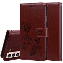 Load image into Gallery viewer, Rose Embossed Horizontal Flip PU Leather Case with Holder &amp; Card Slots &amp; Wallet, For Samsung Galaxy S21 Ultra 5G, For Samsung Galaxy S21+ 5G