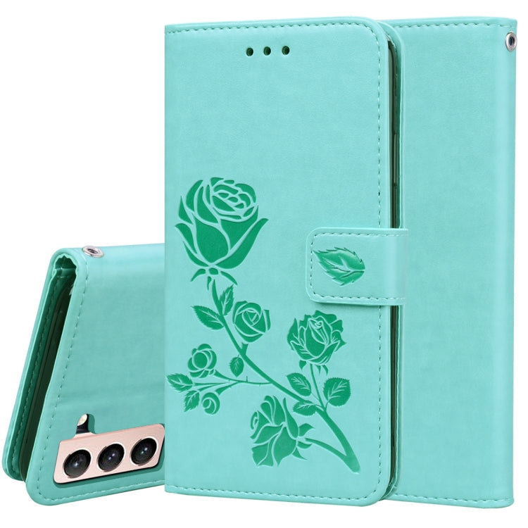 Rose Embossed Horizontal Flip PU Leather Case with Holder & Card Slots & Wallet, For Samsung Galaxy S21 Ultra 5G, For Samsung Galaxy S21+ 5G