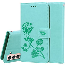 Load image into Gallery viewer, Rose Embossed Horizontal Flip PU Leather Case with Holder &amp; Card Slots &amp; Wallet, For Samsung Galaxy S21 Ultra 5G, For Samsung Galaxy S21+ 5G