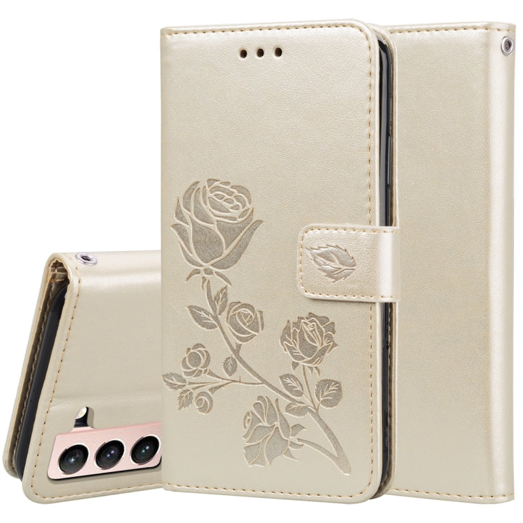 Rose Embossed Horizontal Flip PU Leather Case with Holder & Card Slots & Wallet, For Samsung Galaxy S21 Ultra 5G, For Samsung Galaxy S21+ 5G