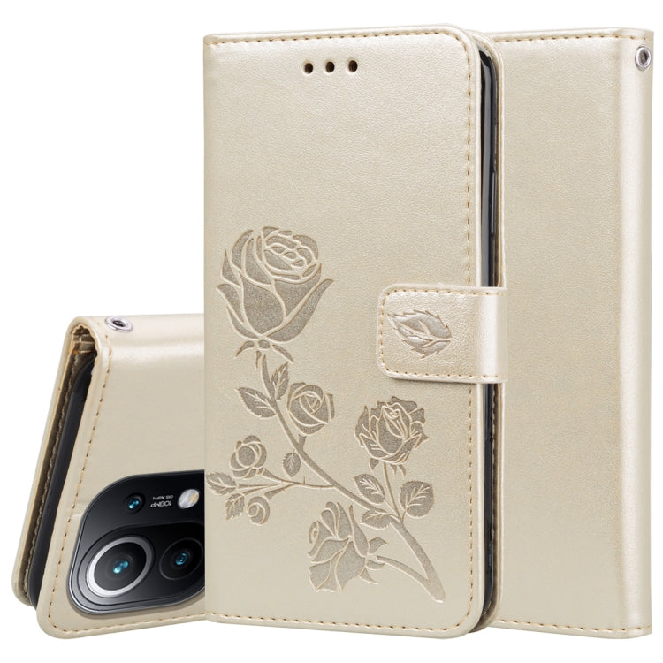 Rose Embossed Horizontal Flip PU Leather Case with Holder & Card Slots & Wallet, For Xiaomi Redmi 9T, For Xiaomi Mi 11 Lite, For Xiaomi Mi 11, For Xiaomi Redmi Note 9T 5G, For Xiaomi Redmi Note 10, For Xiaomi Redmi K40 / K40 Pro                        ...