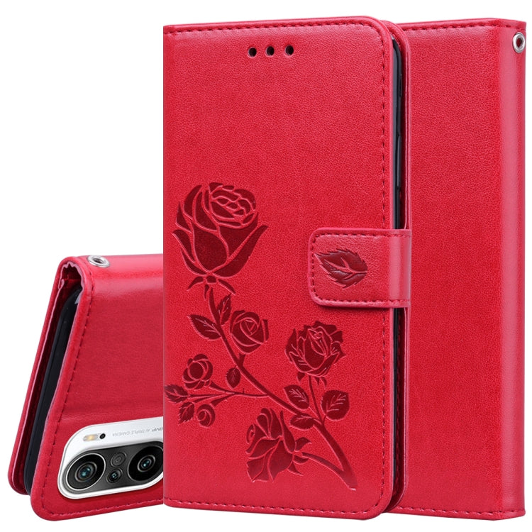 Rose Embossed Horizontal Flip PU Leather Case with Holder & Card Slots & Wallet, For Xiaomi Redmi 9T, For Xiaomi Mi 11 Lite, For Xiaomi Mi 11, For Xiaomi Redmi Note 9T 5G, For Xiaomi Redmi Note 10, For Xiaomi Redmi K40 / K40 Pro                        ...
