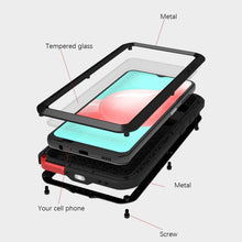 Load image into Gallery viewer, LOVE MEI Metal Shockproof Waterproof Dustproof Protective Case with Glass, For Samsung Galaxy A32 5G, For Samsung Galaxy A52 5G / 4G, For Samsung Galaxy S21 5G, For Samsung Galaxy A42, For Samsung Galaxy S21+ 5G, For Samsung Galaxy A72 5G / 4G