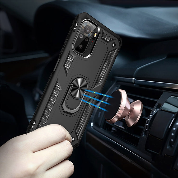 Shockproof TPU + PC Protective Case with 360 Degree Rotating Holder, For Xiaomi Redmi Note 10 / Note 10s