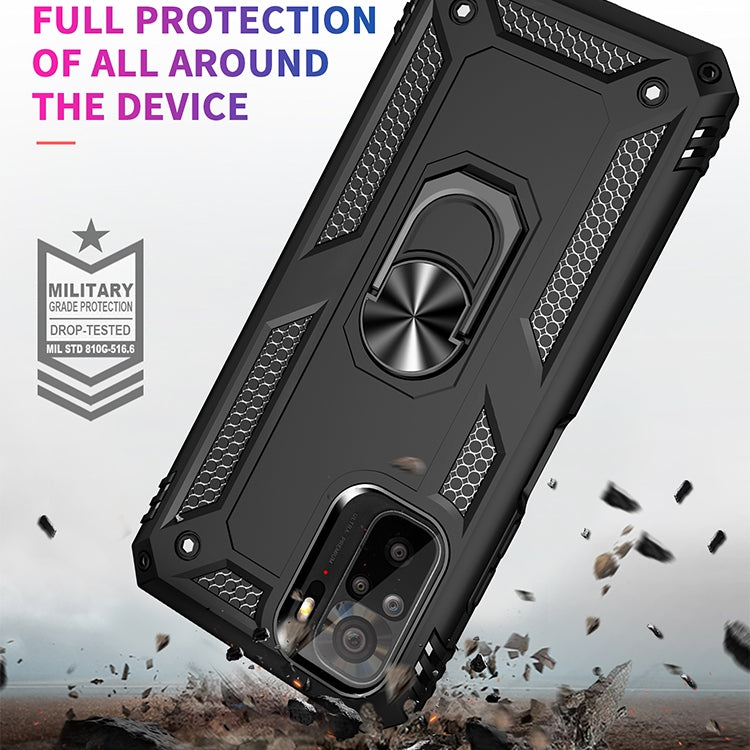 Shockproof TPU + PC Protective Case with 360 Degree Rotating Holder, For Xiaomi Redmi Note 10 / Note 10s