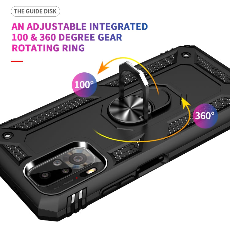 Shockproof TPU + PC Protective Case with 360 Degree Rotating Holder, For Xiaomi Redmi Note 10 / Note 10s