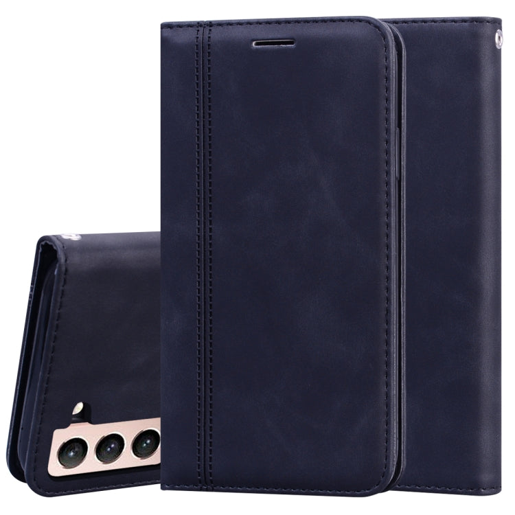 Frosted Business Magnetic Horizontal Flip PU Leather Case with Holder & Card Slot & Lanyard, For Samsung Galaxy S21 5G
