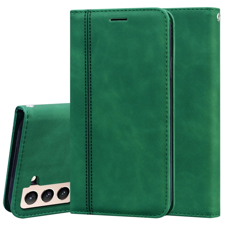 Frosted Business Magnetic Horizontal Flip PU Leather Case with Holder & Card Slot & Lanyard, For Samsung Galaxy S21 5G