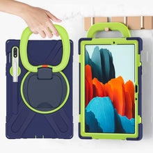 Load image into Gallery viewer, Silicone + PC Protective Case with Holder &amp; Shoulder Strap, For Samsung Galaxy Tab S8 / Galaxy Tab S7 T870 / T875, For Samsung Galaxy Tab A7 10.4 (2020) T500 / T505, For iPad 9.7 inch (2018/2017), For Samsung Galaxy Tab A 8.0 (2019) T290 / T295