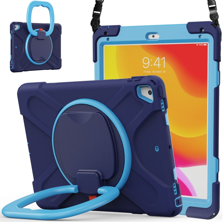 Silicone + PC Protective Case with Holder & Shoulder Strap, For Samsung Galaxy Tab S8 / Galaxy Tab S7 T870 / T875, For Samsung Galaxy Tab A7 10.4 (2020) T500 / T505, For iPad 9.7 inch (2018/2017), For Samsung Galaxy Tab A 8.0 (2019) T290 / T295
