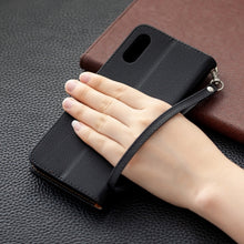 Load image into Gallery viewer, Litchi Texture Pure Color Horizontal Flip Leather Case with Holder &amp; Card Slots &amp; Wallet &amp; Lanyard, For Samsung Galaxy A02