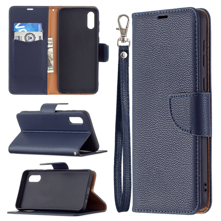 Litchi Texture Pure Color Horizontal Flip Leather Case with Holder & Card Slots & Wallet & Lanyard, For Samsung Galaxy A02