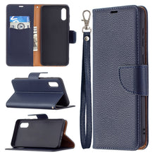 Load image into Gallery viewer, Litchi Texture Pure Color Horizontal Flip Leather Case with Holder &amp; Card Slots &amp; Wallet &amp; Lanyard, For Samsung Galaxy A02
