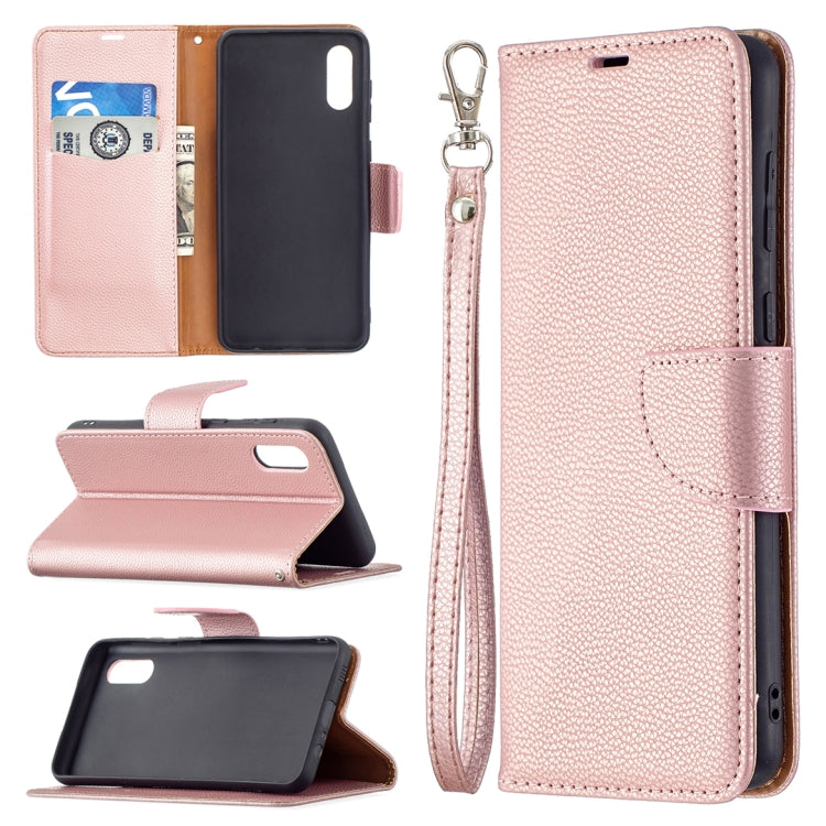 Litchi Texture Pure Color Horizontal Flip Leather Case with Holder & Card Slots & Wallet & Lanyard, For Samsung Galaxy A02