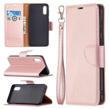 Load image into Gallery viewer, Litchi Texture Pure Color Horizontal Flip Leather Case with Holder &amp; Card Slots &amp; Wallet &amp; Lanyard, For Samsung Galaxy A02