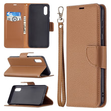Load image into Gallery viewer, Litchi Texture Pure Color Horizontal Flip Leather Case with Holder &amp; Card Slots &amp; Wallet &amp; Lanyard, For Samsung Galaxy A02