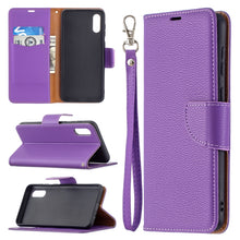 Load image into Gallery viewer, Litchi Texture Pure Color Horizontal Flip Leather Case with Holder &amp; Card Slots &amp; Wallet &amp; Lanyard, For Samsung Galaxy A02