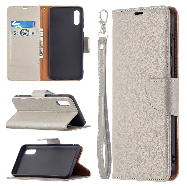 Litchi Texture Pure Color Horizontal Flip Leather Case with Holder & Card Slots & Wallet & Lanyard, For Samsung Galaxy A02
