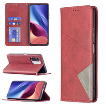 Load image into Gallery viewer, Rhombus Texture Horizontal Flip Magnetic Leather Case with Holder &amp; Card Slots, For Xiaomi Mi 11i / Poco F3 / Redmi K40