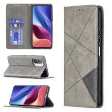 Load image into Gallery viewer, Rhombus Texture Horizontal Flip Magnetic Leather Case with Holder &amp; Card Slots, For Xiaomi Mi 11i / Poco F3 / Redmi K40