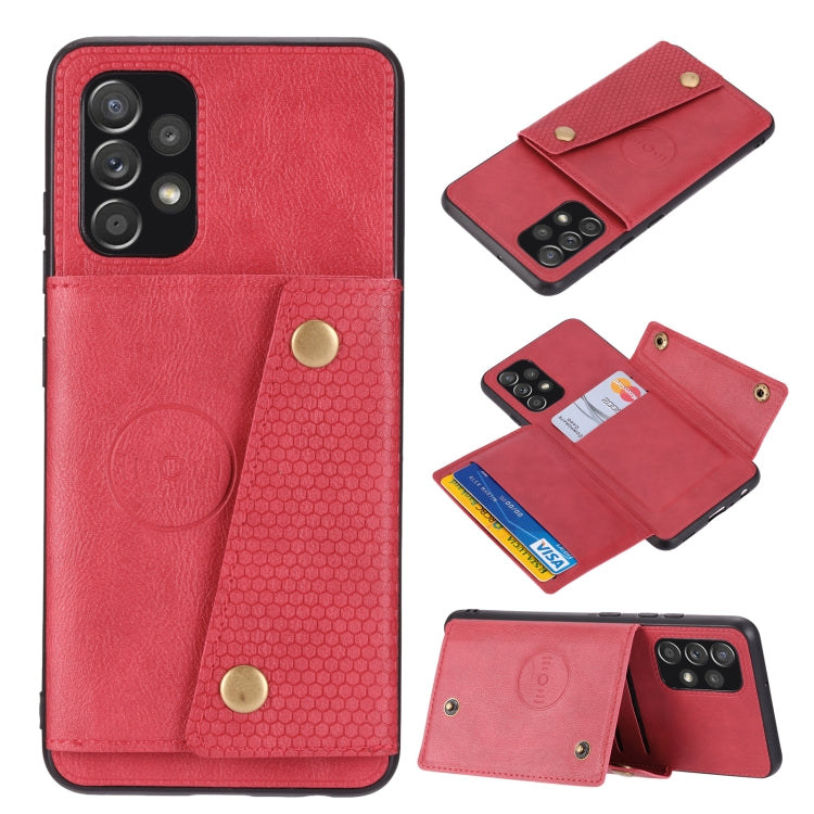 Double Buckle PU + TPU Shockproof Magnetic Protective Case with Card Slot & Holder, For OnePlus 9, For OnePlus 9 Pro, For Xiaomi Redmi K40, For Xiaomi Redmi Note 9 4G, For Xiaomi Redmi Note 10, For Samsung Galaxy A32 4G