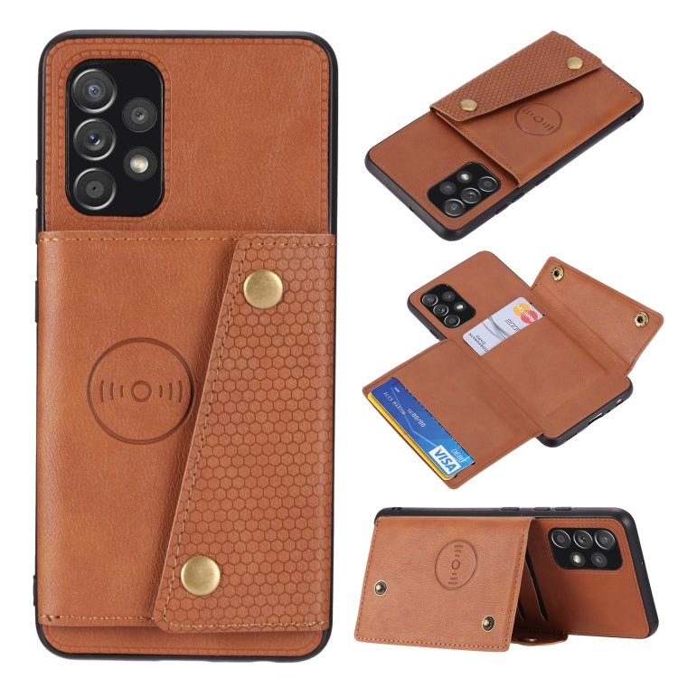 Double Buckle PU + TPU Shockproof Magnetic Protective Case with Card Slot & Holder, For OnePlus 9, For OnePlus 9 Pro, For Xiaomi Redmi K40, For Xiaomi Redmi Note 9 4G, For Xiaomi Redmi Note 10, For Samsung Galaxy A32 4G