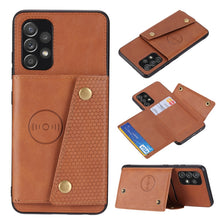 Load image into Gallery viewer, Double Buckle PU + TPU Shockproof Magnetic Protective Case with Card Slot &amp; Holder, For OnePlus 9, For OnePlus 9 Pro, For Xiaomi Redmi K40, For Xiaomi Redmi Note 9 4G, For Xiaomi Redmi Note 10, For Samsung Galaxy A32 4G