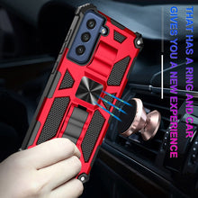 Load image into Gallery viewer, Shockproof TPU + PC Magnetic Protective Case with Holder, For Samsung Galaxy S21 FE