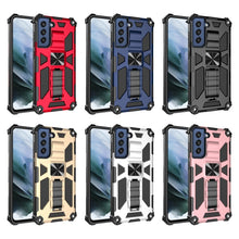 Load image into Gallery viewer, Shockproof TPU + PC Magnetic Protective Case with Holder, For Samsung Galaxy S21 FE