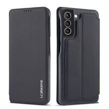 Load image into Gallery viewer, For Samsung Galaxy S21 FE LC.IMEEKE Hon Ancient Series Horizontal Flip Leather Case with Holder &amp; Card Slot, For Samsung Galaxy S21 FE