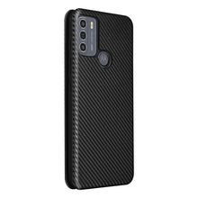 Load image into Gallery viewer, Carbon Fiber Texture Magnetic Horizontal Flip TPU + PC + PU Leather Case with Card Slot, For Motorola Moto G50, For Samsung Galaxy S21 FE