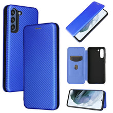 Load image into Gallery viewer, Carbon Fiber Texture Magnetic Horizontal Flip TPU + PC + PU Leather Case with Card Slot, For Motorola Moto G50, For Samsung Galaxy S21 FE