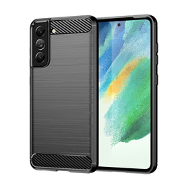 Brushed Texture Carbon Fiber TPU Case, For Samsung Galaxy S21 FE