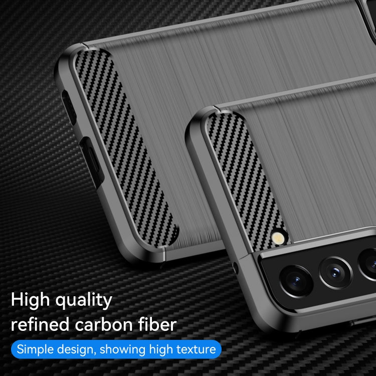 Brushed Texture Carbon Fiber TPU Case, For Samsung Galaxy S21 FE