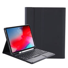 Load image into Gallery viewer, YT098B-A Detachable Candy Color Skin Feel Texture Round Keycap Bluetooth Keyboard Leather Case with Touch Control For iPad Air 11 2024 / 2025 / Air 4 10.9 2020 / Air 5 10.9 2022 (Purple)                                                                  ...