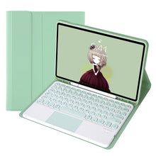 Load image into Gallery viewer, YT098B-A Detachable Candy Color Skin Feel Texture Round Keycap Bluetooth Keyboard Leather Case with Touch Control For iPad Air 11 2024 / 2025 / Air 4 10.9 2020 / Air 5 10.9 2022 (Purple), For iPad Air 11 2024 / 2025 / Air 2020 10.9                     ...