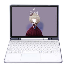 Load image into Gallery viewer, YT098B-A Detachable Candy Color Skin Feel Texture Round Keycap Bluetooth Keyboard Leather Case with Touch Control For iPad Air 11 2024 / 2025 / Air 4 10.9 2020 / Air 5 10.9 2022 (Purple)                                                                  ...