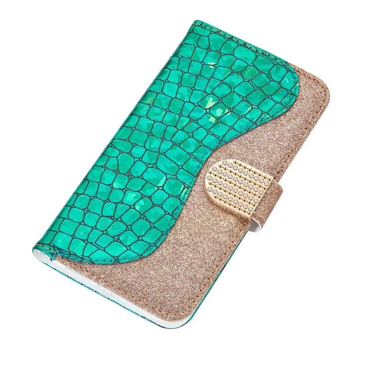 Laser Glitter Powder Matching Crocodile Texture Horizontal Flip Leather Case with Card Slots & Holder & Wallet, For Xiaomi Redmi Note 9 5G, For Xiaomi Redmi Note 10 4G, For Xiaomi Redmi Note 10 Pro, For Samsung Galaxy A02 / M02                         ...